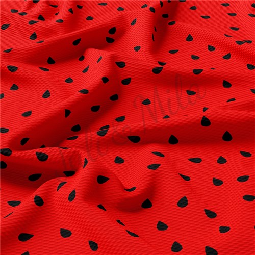 Watermelon watermelonblack Liverpool Bullet Textured Stretch Solid Strip Thick Knit Jersey Fabric