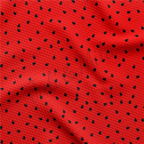 Watermelon watermelonblack Liverpool Bullet Textured Stretch Solid Strip Thick Knit Jersey Fabric