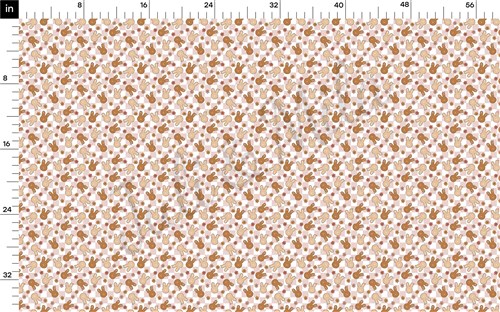 Easter Bunnies Printed Liverpool Bullet Textured Stretch Solid Strip Thick Knit Jersey Fabric