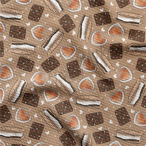 Valentine's Day Printed Liverpool Bullet Textured Stretch Solid Strip Thick Knit Jersey Fabric