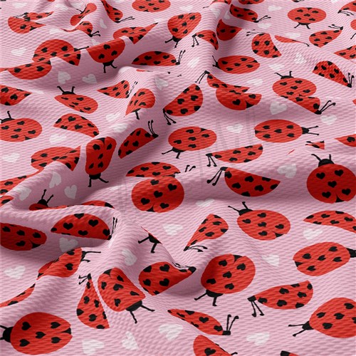 Valentine's Day Printed Liverpool Bullet Textured Stretch Solid Strip Thick Knit Jersey Fabric