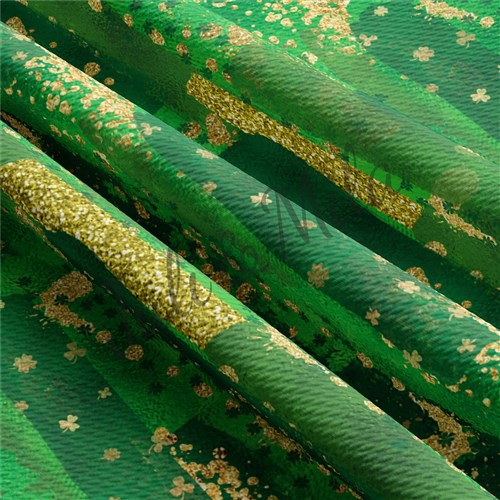 St. Patrick's Day Printed Liverpool Bullet Textured Stretch Solid Strip Thick Knit Jersey Fabric