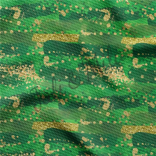 St. Patrick's Day Printed Liverpool Bullet Textured Stretch Solid Strip Thick Knit Jersey Fabric
