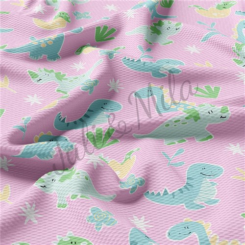 Dino Printed Liverpool 4 Way Fabric AA508 & Get a Free $89.99 Embroidery Bundle