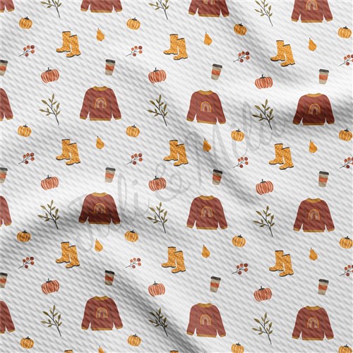Fall Autumn Pumpkin Printed Fabric AA635 & Get a Free $89.99 Embroidery Bundle