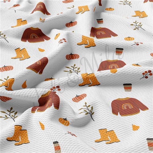 Fall Autumn Pumpkin Printed Fabric AA635 & Get a Free $89.99 Embroidery Bundle