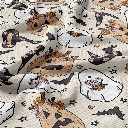 Autumn Fall Halloween Printed Liverpool Fabric AA1831 & Get a Free $89.99 Embroidery Bundle