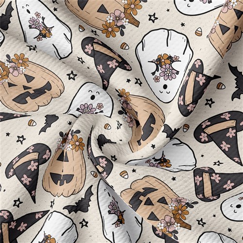 Autumn Fall Halloween Printed Liverpool Fabric AA1831 & Get a Free $89.99 Embroidery Bundle