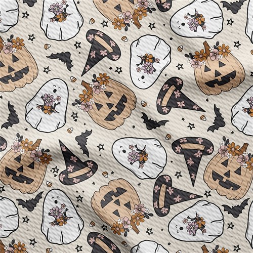Autumn Fall Halloween Printed Liverpool Fabric AA1831 & Get a Free $89.99 Embroidery Bundle