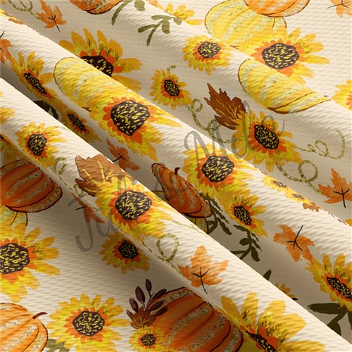 Pumpkin Printed Liverpool 4 Way Fabric AB9 & Get a Free $89.99 Embroidery Bundle