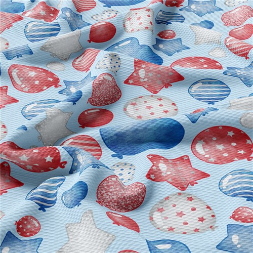 Patriotic 4th of July Printed Liverpool Fabric (PT28) & Get a Free $89.99 Embroidery Bundle