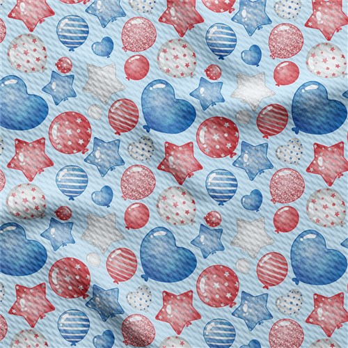 Patriotic 4th of July Printed Liverpool Fabric (PT28) & Get a Free $89.99 Embroidery Bundle