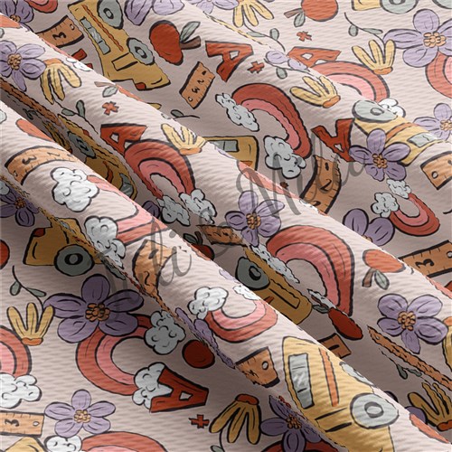 Back to School Printed Liverpool 4 Way Fabric school & Get a Free $89.99 Embroidery Bundle