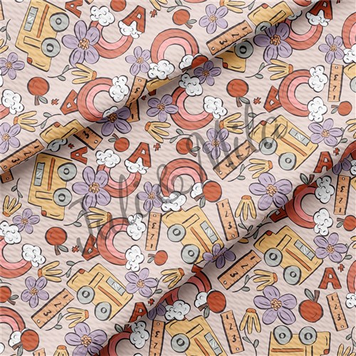 Back to School Printed Liverpool 4 Way Fabric school & Get a Free $89.99 Embroidery Bundle