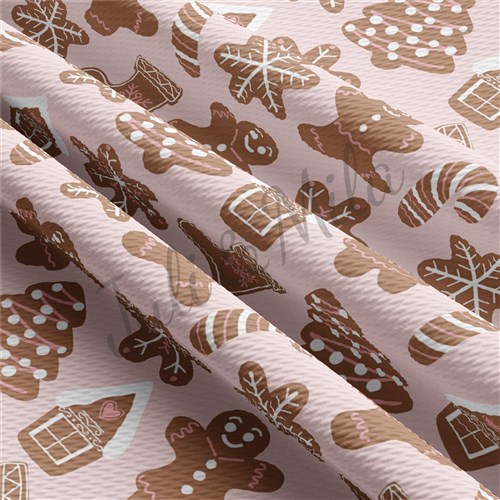 Christmas Printed Liverpool Bullet Textured Stretch Solid Strip Thick Knit Jersey Fabric