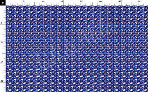 Patriotic Printed Liverpool Bullet Textured Stretch Solid Strip Thick Knit Jersey Fabric