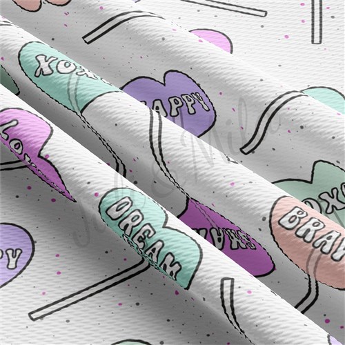 Valentine's Day Printed Liverpool Bullet Textured Stretch Solid Strip Thick Knit Jersey Fabric