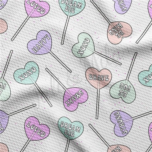 Valentine's Day Printed Liverpool Bullet Textured Stretch Solid Strip Thick Knit Jersey Fabric