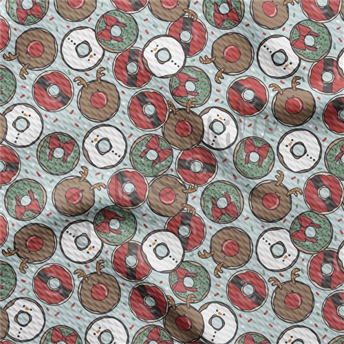 Christmas Liverpool Bullet Textured Stretch Solid Strip Thick Knit Jersey Fabric
