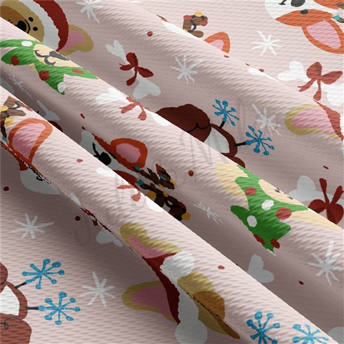 Christmas Dogs Printed Fabric AA944 & Get a Free $89.99 Embroidery Bundle