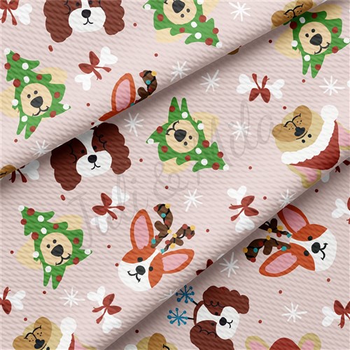 Christmas Dogs Printed Fabric AA944 & Get a Free $89.99 Embroidery Bundle