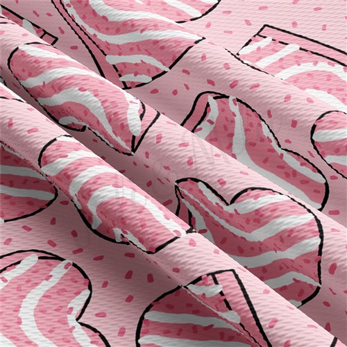 Valentine's Day Liverpool Bullet Textured Stretch Solid Strip Thick Knit Jersey Fabric