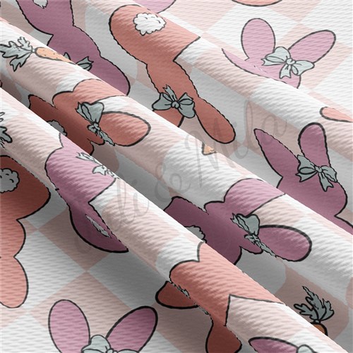 Easter Liverpool Bullet Textured Stretch Solid Strip Thick Knit Jersey Fabric