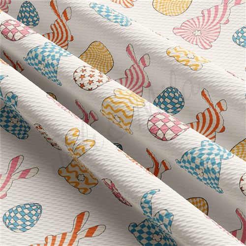 Easter AA2381 Liverpool Bullet Textured Stretch Solid Strip Thick Knit Jersey Fabric