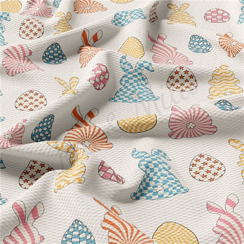Easter AA2381 Liverpool Bullet Textured Stretch Solid Strip Thick Knit Jersey Fabric