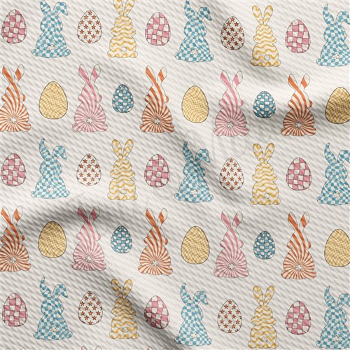 Easter AA2381 Liverpool Bullet Textured Stretch Solid Strip Thick Knit Jersey Fabric