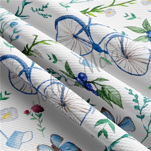 Printed Floral Liverpool Fabric Bow Floral (F18) & Get a Free $89.99 Embroidery Bundle