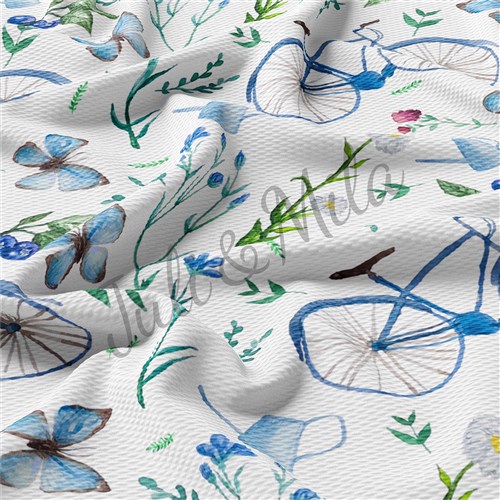 Printed Floral Liverpool Fabric Bow Floral (F18) & Get a Free $89.99 Embroidery Bundle