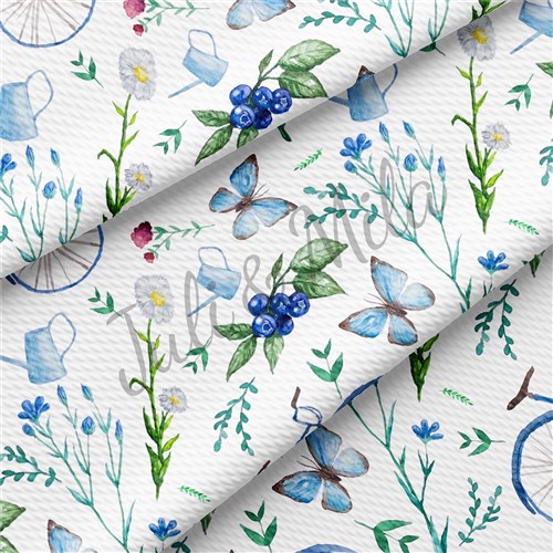 Printed Floral Liverpool Fabric Bow Floral (F18) & Get a Free $89.99 Embroidery Bundle