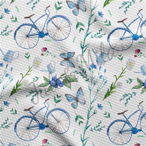 Printed Floral Liverpool Fabric Bow Floral (F18) & Get a Free $89.99 Embroidery Bundle