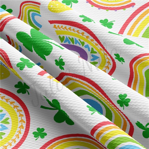 Lucky Rainbow St Patrick's Day Printed Bullet by the yard AA1232 & Get a Free $89.99 Embroidery Bundle