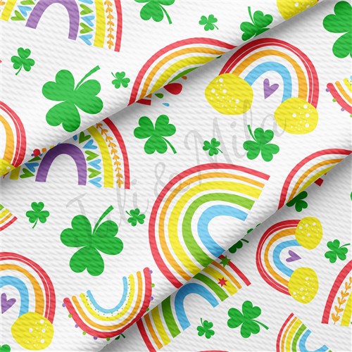 Lucky Rainbow St Patrick's Day Printed Bullet by the yard AA1232 & Get a Free $89.99 Embroidery Bundle