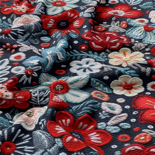 Embroidery Printed Liverpool Fabric AA1791 & Get a Free $89.99 Embroidery Bundle