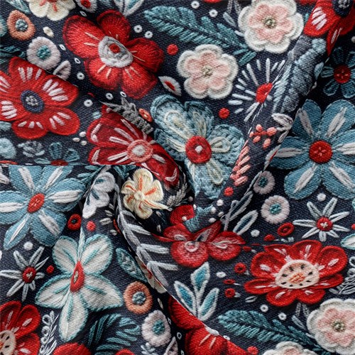 Embroidery Printed Liverpool Fabric AA1791 & Get a Free $89.99 Embroidery Bundle