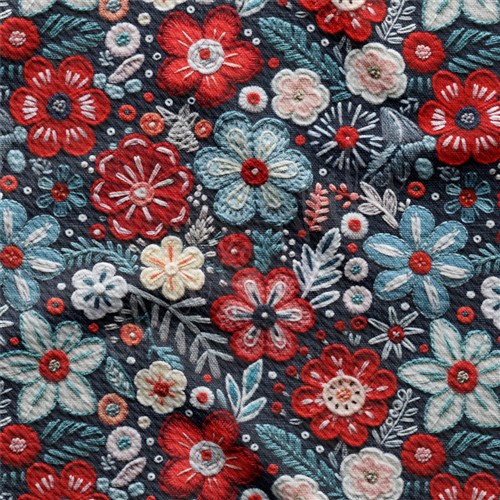 Embroidery Printed Liverpool Fabric AA1791 & Get a Free $89.99 Embroidery Bundle