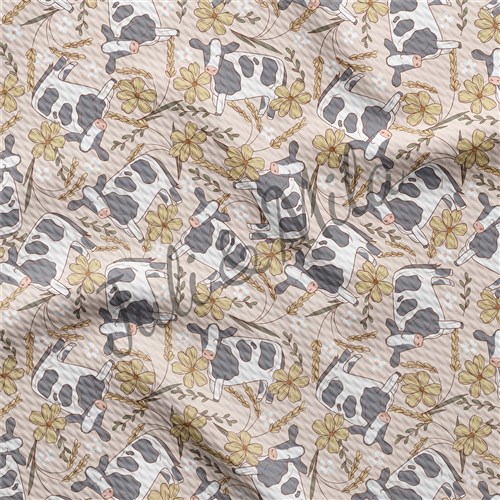 Cow Printed Liverpool 4 Way Fabric cow1 & Get a Free $89.99 Embroidery Bundle
