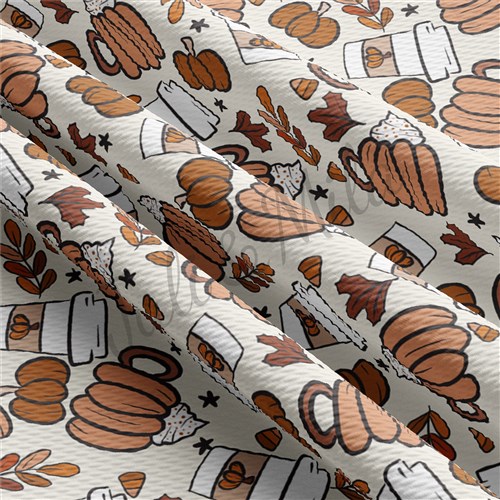 Fall Autumn Pumpkin Printed Fabric pumpkin14 & Get a Free $89.99 Embroidery Bundle