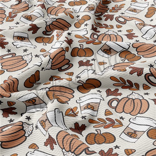 Fall Autumn Pumpkin Printed Fabric pumpkin14 & Get a Free $89.99 Embroidery Bundle