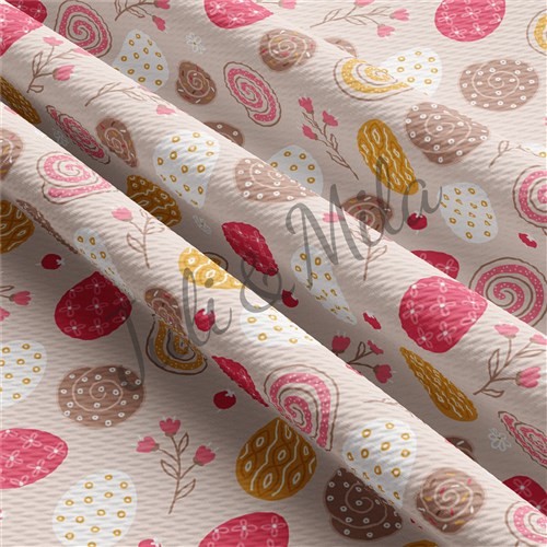 Easter Printed Liverpool Fabric Egg Bunny Pastel(E50) & Get a Free $89.99 Embroidery Bundle