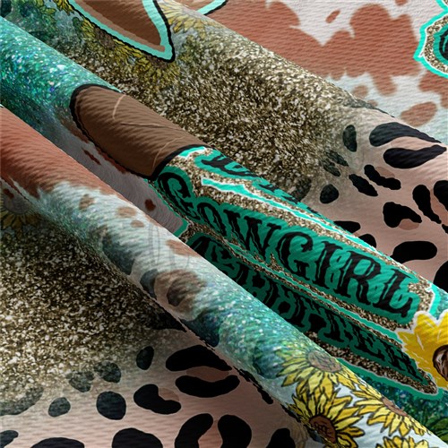 Dirt is Cowgirl Glitter Printed 4 Way Fabric AA1494 & Get a Free $89.99 Embroidery Bundle