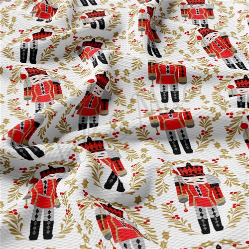 Christmas Liverpool Bullet Textured Stretch Solid Strip Thick Knit Jersey Fabric