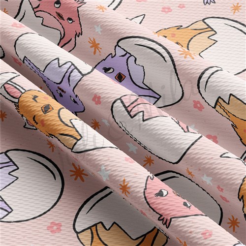 Easter Liverpool Bullet Textured Stretch Solid Strip Thick Knit Jersey Fabric