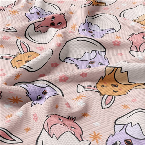 Easter Liverpool Bullet Textured Stretch Solid Strip Thick Knit Jersey Fabric