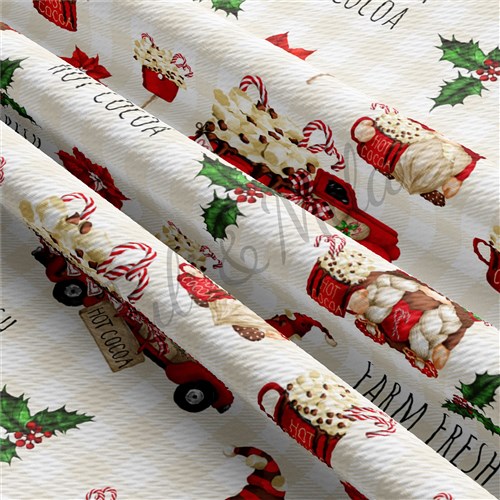 Christmas Liverpool Bullet Textured Stretch Solid Strip Thick Knit Jersey Fabric