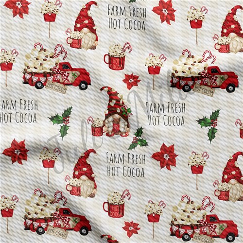 Christmas Liverpool Bullet Textured Stretch Solid Strip Thick Knit Jersey Fabric