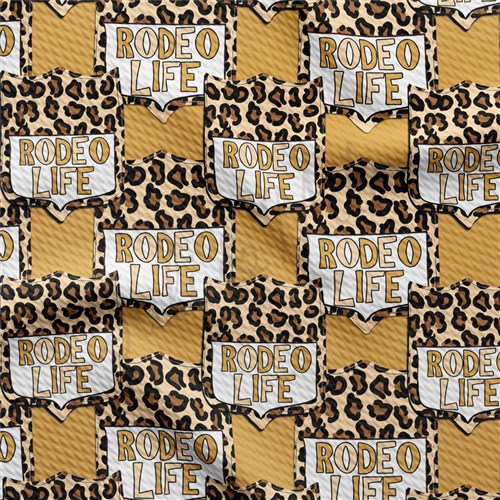 Rodeo Life Printed Liverpool Bullet Textured Stretch Solid Strip Thick Knit Jersey Fabric
